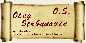 Oleg Štrbanović vizit kartica